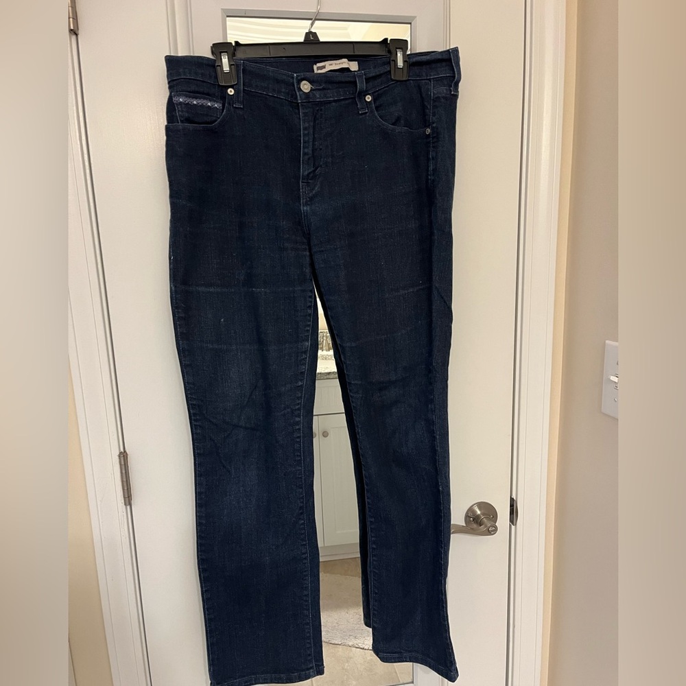 Levi 505 straight leg  Dark Wash Jeans